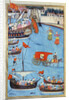 TSM A.3593 Nautical Festival before Sultan Ahmed III from 'Surname' by Vehbi, c.1720 by Levni Levni