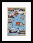 TSM A.3593 Nautical Festival before Sultan Ahmed III from 'Surname' by Vehbi, c.1720 by Levni Levni