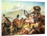 The Battle of Blauwkrantz, 1838 by Thomas Baines