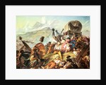 The Battle of Blauwkrantz, 1838 by Thomas Baines
