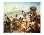 The Battle of Blauwkrantz, 1838 by Thomas Baines