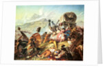 The Battle of Blauwkrantz, 1838 by Thomas Baines