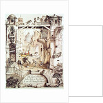 The Lord Munodi takes him in his chariot to see the town of Lagado by Rex Whistler