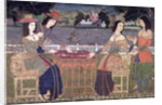 Europeans Refreshing themselves on a Balcony, Mughal, possibly Deccan by Indian School