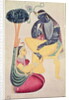 The God Krishna with his mortal love, Radha by Indian School