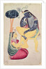 The God Krishna with his mortal love, Radha by Indian School