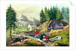 Gold Mining in California, published by Currier & Ives, 1861 by Grafton Tyler (after) Brown