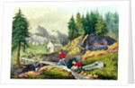 Gold Mining in California, published by Currier & Ives, 1861 by Grafton Tyler (after) Brown