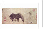 Horse and Groom in Winter by Zhao Mengfu Chao Meng-Fu or