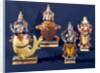 Four of the incarnations of Vishnu by Indian School