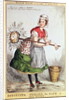 Robertena Peelena the Maid of All Work, no. 4 from the series 'Household Servants', published in 1829 by William Heath