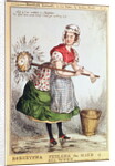 Robertena Peelena the Maid of All Work, no. 4 from the series 'Household Servants', published in 1829 by William Heath