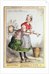 Robertena Peelena the Maid of All Work, no. 4 from the series 'Household Servants', published in 1829 by William Heath