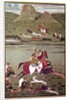 Maharana Jawan Singh of Mewar hunting wild boar, Udaipur by Indian School