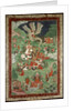 Buddha cutting a tuft of hair, Tibetan temple banner by School Tibetan