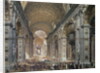 Interior of St. Peter's, Rome, 1867 by Louis Haghe