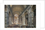 Interior of St. Peter's, Rome, 1867 by Louis Haghe