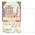 The Leipzig Gewandhaus with a piece of music by Felix Mendelssohn by German School