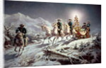 Ludwig II of Bavaria Sleighing at Night from Neuschwanstein to Linderhof, 1888 by Karl Gottlieb Wenig
