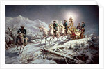 Ludwig II of Bavaria Sleighing at Night from Neuschwanstein to Linderhof, 1888 by Karl Gottlieb Wenig