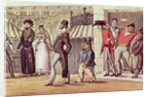 The Occupation of Paris, 1814. English Visitors in the Palais Royal by English School