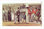 The Occupation of Paris, 1814. English Visitors in the Palais Royal by English School