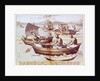 Boats in Goa by Johannes Baptista van the Younger Doetechum