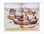 Boats in Goa by Johannes Baptista van the Younger Doetechum