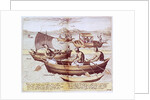 Boats in Goa by Johannes Baptista van the Younger Doetechum
