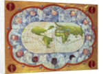 Map tracing Magellan's world voyage, once owned by Charles V, 1545 by Battista Agnese