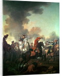 Thomas Brown at the Battle of Dettingen, 27th June 1743 by English School