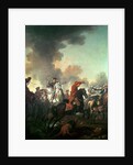 Thomas Brown at the Battle of Dettingen, 27th June 1743 by English School