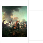 Thomas Brown at the Battle of Dettingen, 27th June 1743 by English School