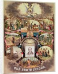 Poster of the 'Brotherhood of Locomotive Firemen of North America', 1885 by American School