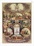 Poster of the 'Brotherhood of Locomotive Firemen of North America', 1885 by American School