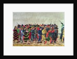Halberdiers of Maximilian I guarding French prisoners by Austrian School