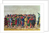 Halberdiers of Maximilian I guarding French prisoners by Austrian School