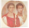 Portrait of two brothers by Roman Period Egyptian