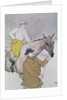 The jockey led to the start by Henri de Toulouse-Lautrec