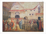 Consecration of the New Church of St. Egidio by Pope Martin V, September 1420, 1430s by Bicci di Lorenzo