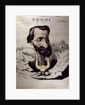 Giuseppe Verdi, caricature, 1860's by Georges Labadie Pilotell