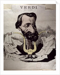 Giuseppe Verdi, caricature, 1860's by Georges Labadie Pilotell