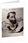 Giuseppe Verdi, caricature, 1860's by Georges Labadie Pilotell