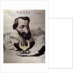 Giuseppe Verdi, caricature, 1860's by Georges Labadie Pilotell