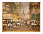 The release of the evening newspapers, rue du Croissant in 1914 by Jean-Louis Lefort
