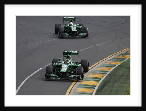 Turn two, Charles Pic & Giedo Van Der Garde, Australia by Charles Coates