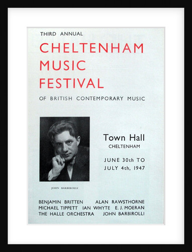 1947 Cheltenham Music Festival Programme Cover by Cheltenham Festivals