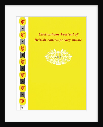 1954 Cheltenham Music Festival Programme Cover by Cheltenham Festivals