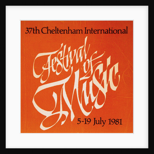 1981 Cheltenham Music Festival Programme Cover by Cheltenham Festivals