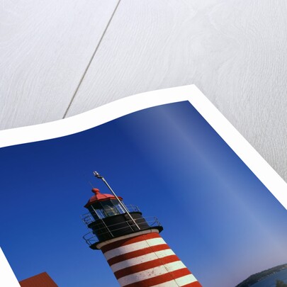 Red and White Striped Lighthouse by Anonymous